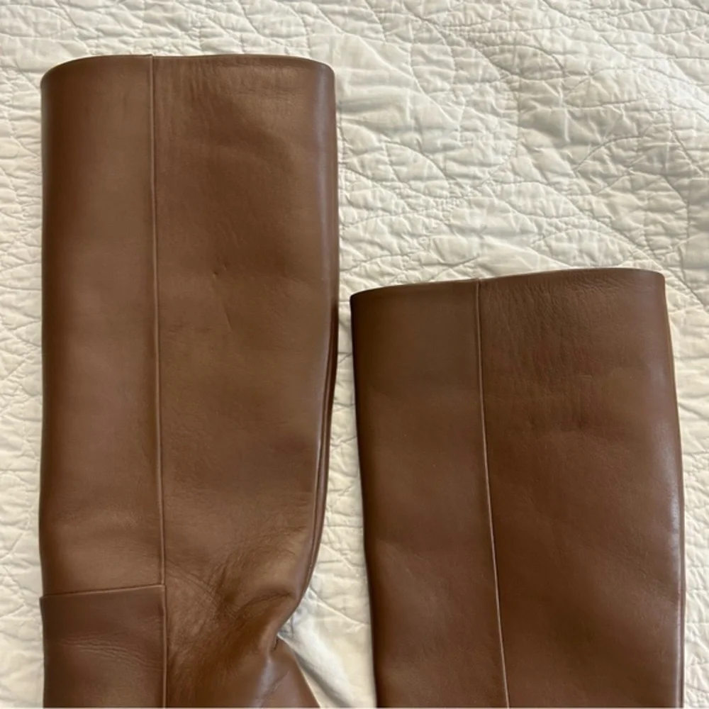 Tamara‎ Mellon Brown Leather Heeled Riding Boots - Picture 2 of 8